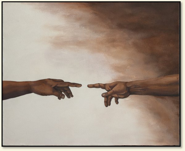 Reach Beyond Hesitation, 2025, by Manelisi Nene. Acrylic on canvas, 73 x 91 cm.